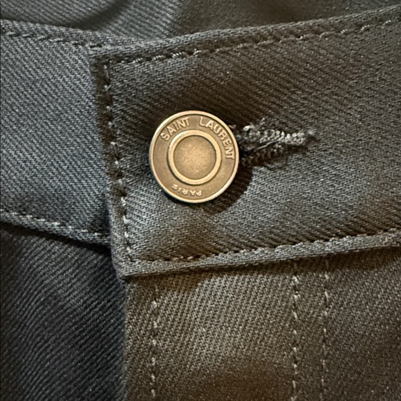Saint Laurent Men's Raw Black Jeans size 32 - Picture 2 of 5